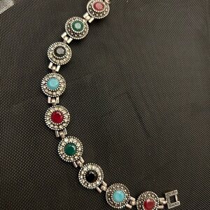 Elegant Multicolor Gemstone Bracelet